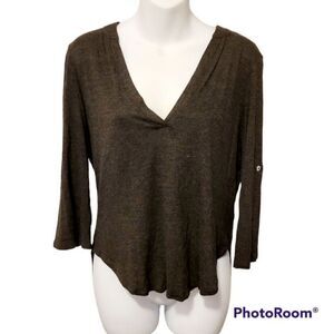 2/$20 Vintage grey long sleeve top blouse Size: M